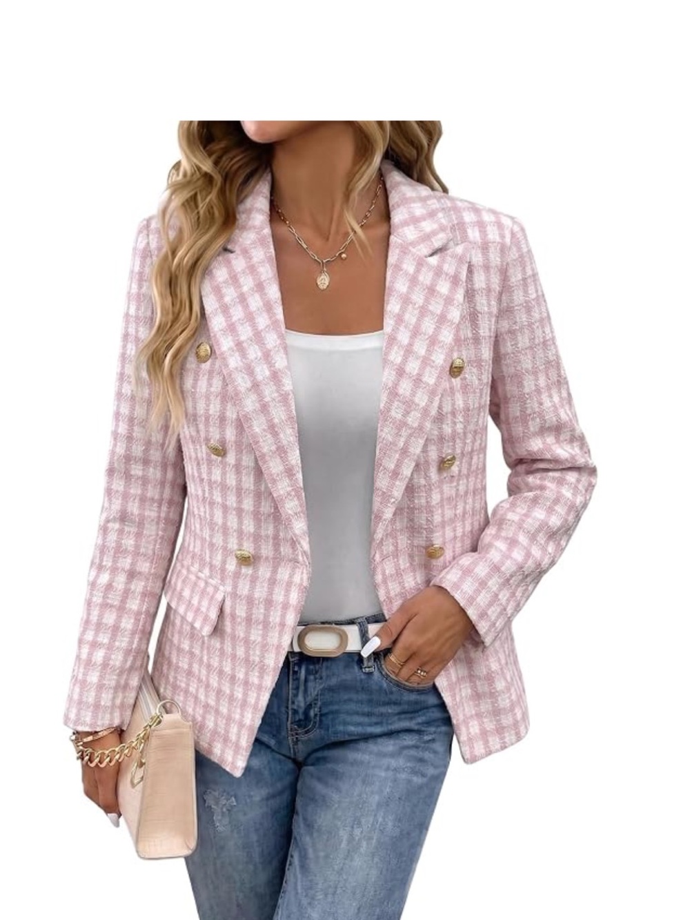 Mina Self Tweed Blazer